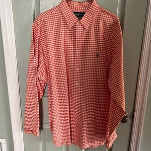 Ralph Lauren Orange Button up Shirt